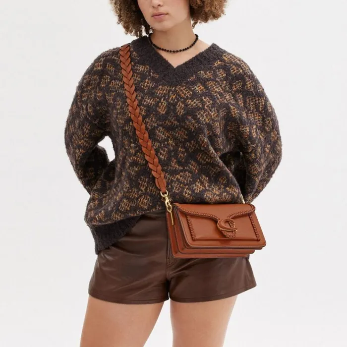 Women Shoulder Bags and Hobos Coach Tabby Shoulder Bag 26 With Braid Brassburnished Amber