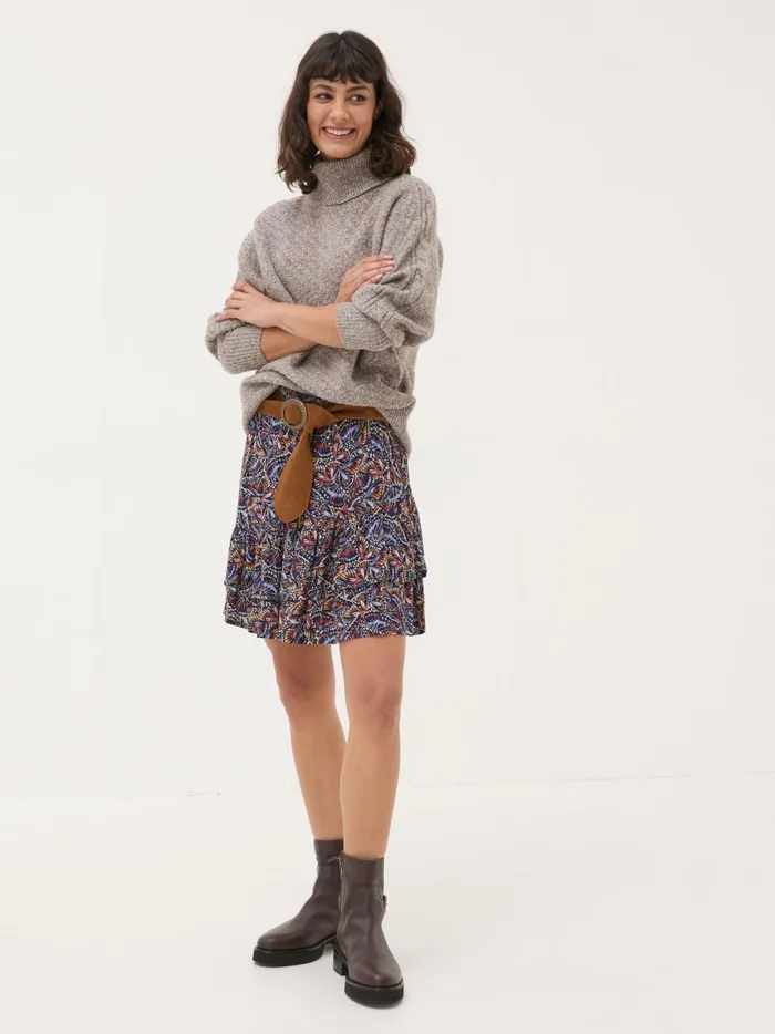 Women Skirts Fat Face Dark Navy Becca Skirt