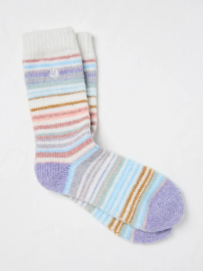 Women Socks and Tights Fat Face Multi Colour Stripe Supersoft Socks
