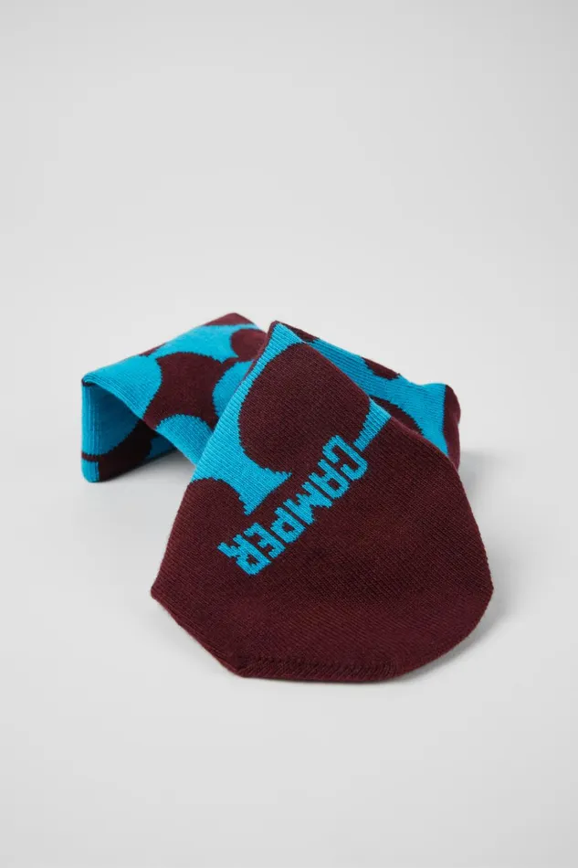 Women Sox Socks Burgundy And Blue Socks Camper Socks Women Sox Socks Burgundy And Blue Socks Camper Socks