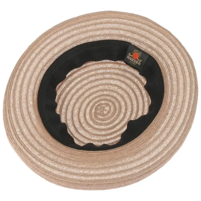 Women Straw Hats Mayser Belma Pleated Hat Beige Women Straw Hats Mayser Belma Pleated Hat Beige