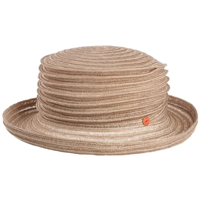 Women Straw Hats Mayser Belma Pleated Hat Beige Women Straw Hats Mayser Belma Pleated Hat Beige