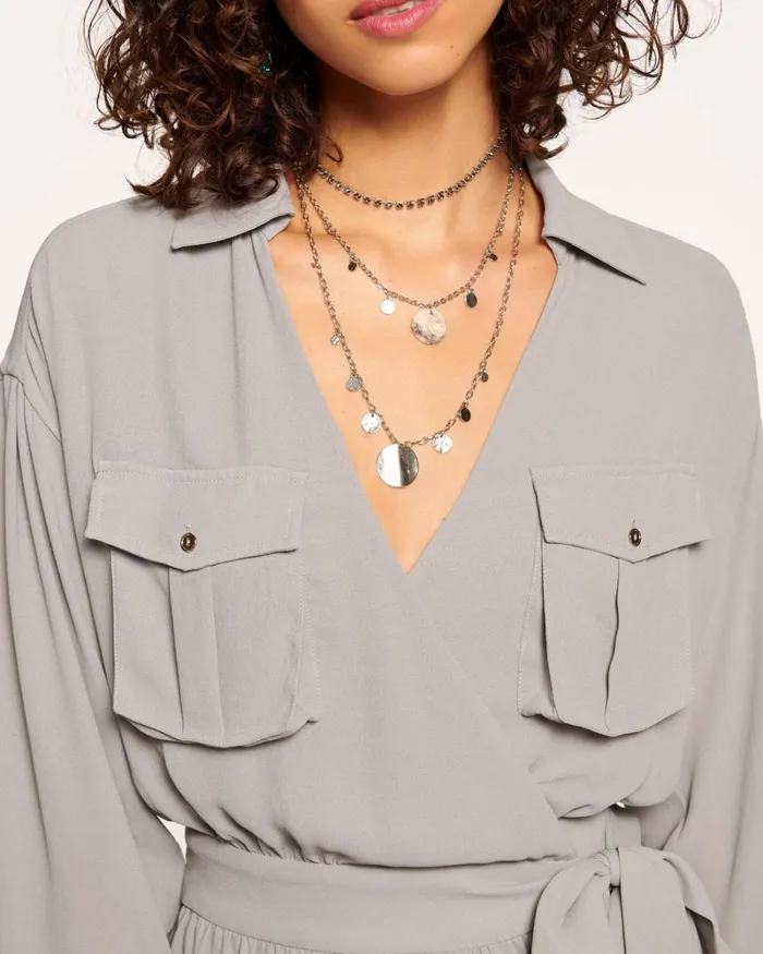 Women Summer Mini Wrap Dress Grey Ramy Brook Dresses Women Summer Mini Wrap Dress Grey Ramy Brook Dresses