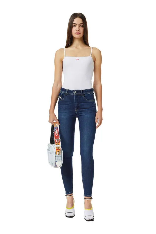 Women Super Skinny Jeans 1984 SlandyHigh 09c19 Dark Blue Diesel Super Skinny