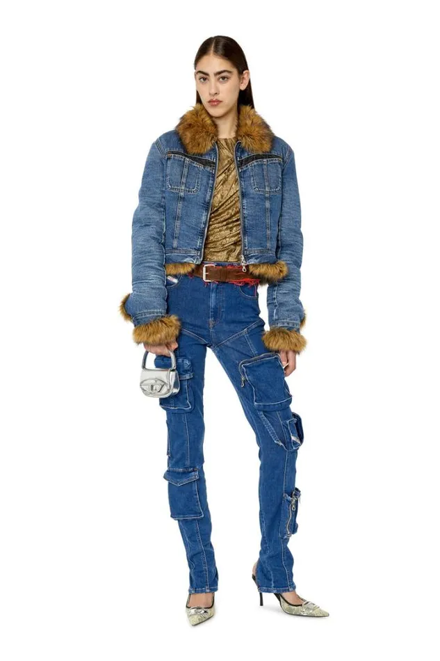 Women Super Skinny Jeans 1984 SlandyHigh 09f28 Dark Blue Diesel Super Skinny