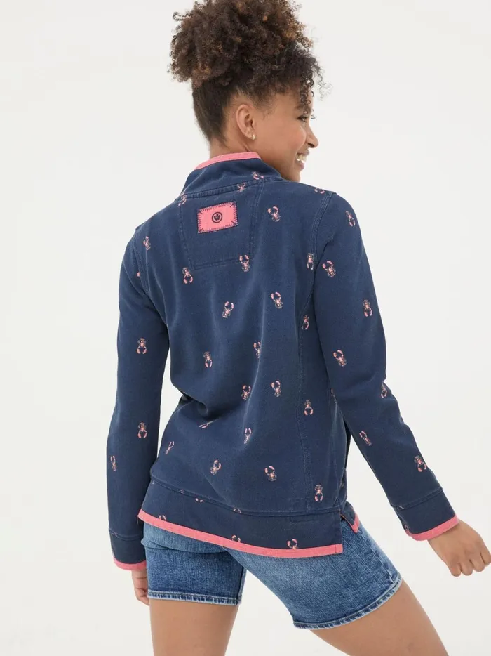 Women Sweatshirts and Hoodies Fat Face Airlie Blue Lobster Sweat Top