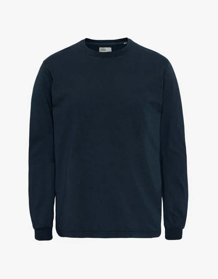 Women TShirts Colorful Standard Oversized Organic LS TShirt Navy Blue