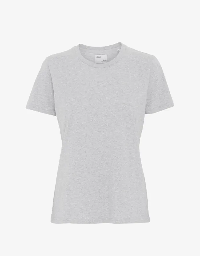 Women TShirts Colorful Standard Women Light Organic Tee Snow Melange