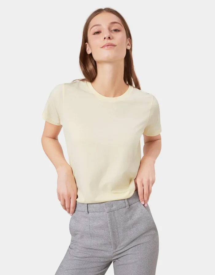 Women TShirts Colorful Standard Women Light Organic Tee Snow Melange