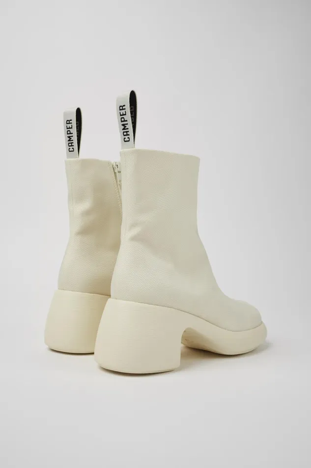 Women Thelma White Textile Boots Camper Ankle Boots Women Thelma White Textile Boots Camper Ankle Boots