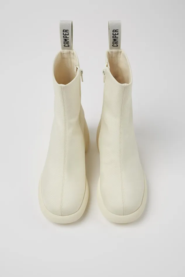 Women Thelma White Textile Boots Camper Ankle Boots Women Thelma White Textile Boots Camper Ankle Boots