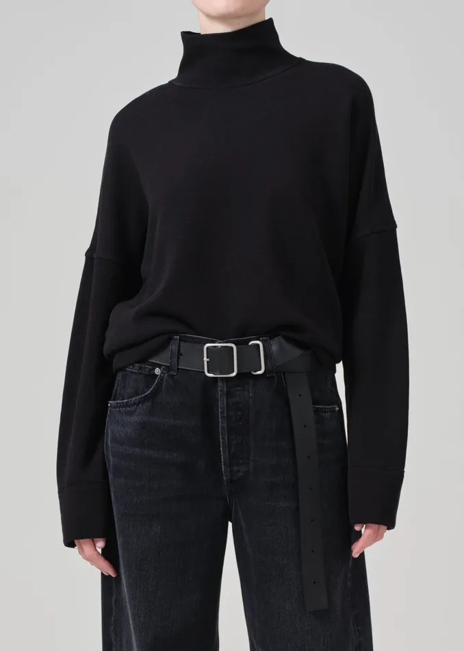 Women Tops Citizens Of Humanity Cara Turtleneck In Black