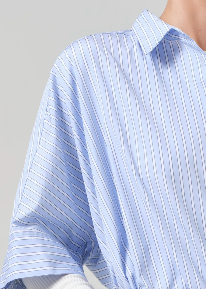 Women Tops Citizens Of Humanity Claire Origami Shirt In Melissani Stripe