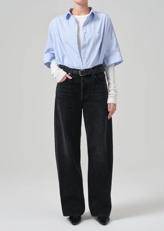 Women Tops Citizens Of Humanity Claire Origami Shirt In Melissani Stripe