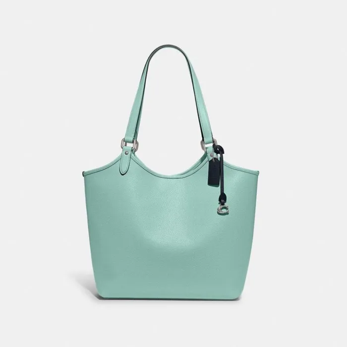 Women Totes and Carryalls Coach Day Tote Silverfaded Blue