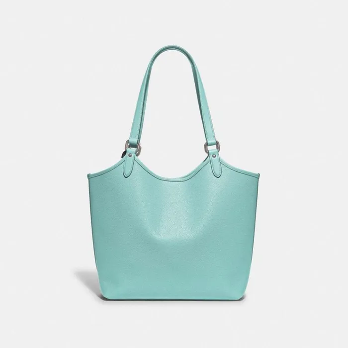 Women Totes and Carryalls Coach Day Tote Silverfaded Blue