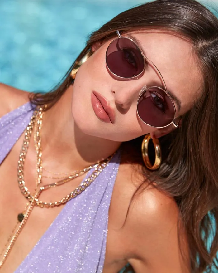 Women Tulum Round Sunglasses Solid Smoke Ramy Brook Swimwear Women Tulum Round Sunglasses Solid Smoke Ramy Brook Swimwear