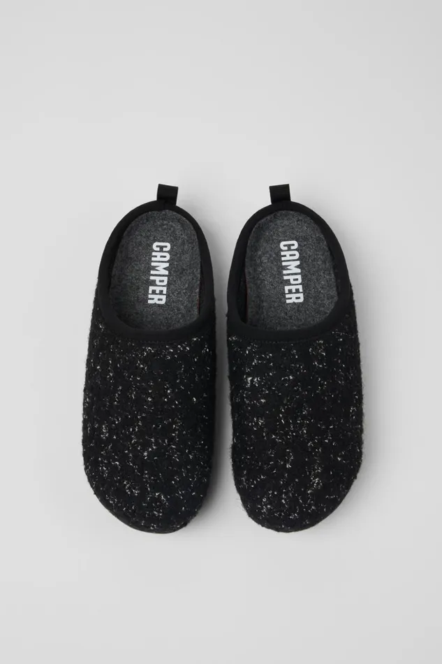 Women Wabi Black And White Slippers Camper Non Leather Shoes Women Wabi Black And White Slippers Camper Non Leather Shoes