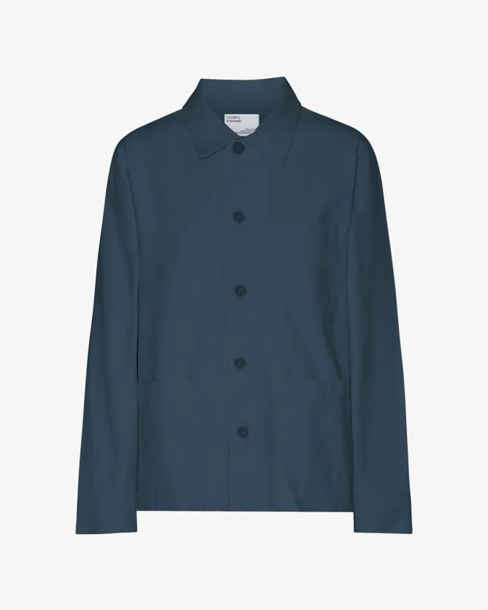 Women Workwear Jackets Colorful Standard Organic Workwear Jacket Petrol Blue