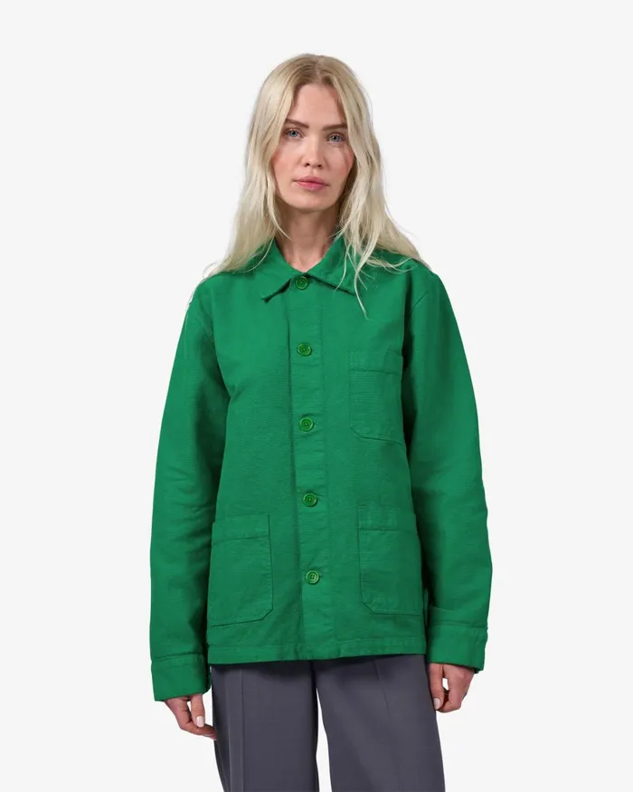 Women Workwear Jackets Colorful Standard Organic Workwear Jacket Petrol Blue