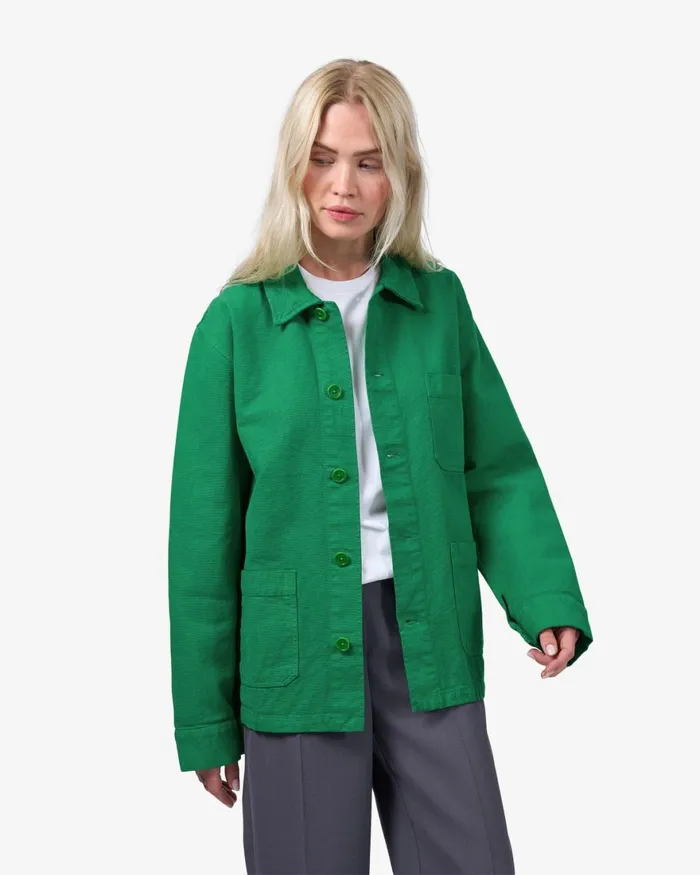 Women Workwear Jackets Colorful Standard Organic Workwear Jacket Petrol Blue
