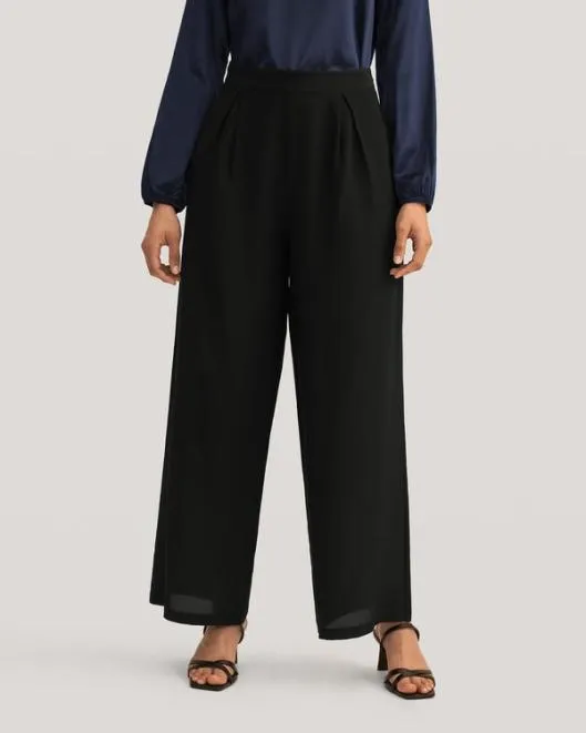 Womenx27s 100 Pure Silk Wide Leg Pants US Online Women Lilysilk Essentials