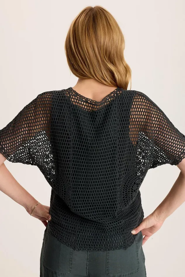 XCVI Centre Crochet Layert Top Women ShirtsBlouses
