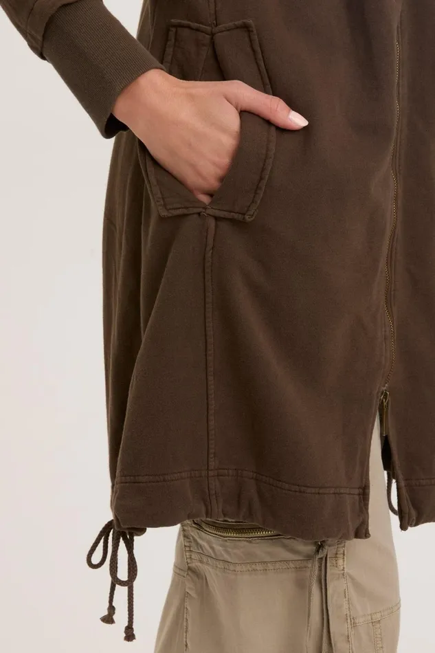 XCVI Fleece FunnelNeck Longcoat Women Jackets