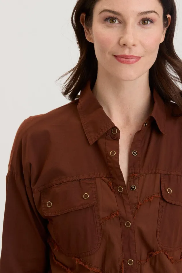 XCVI Pepin Shacket Women ShirtsBlouses