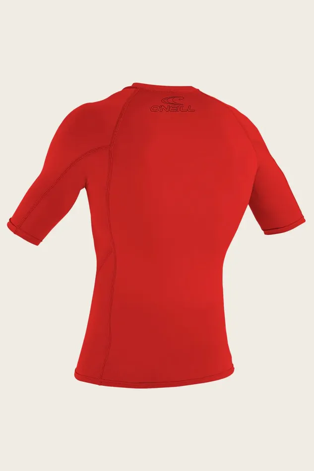 YOUTH BASIC SKINS 50 SS RASH GUARD Red Kids O039NEILL Youth Wetsuits