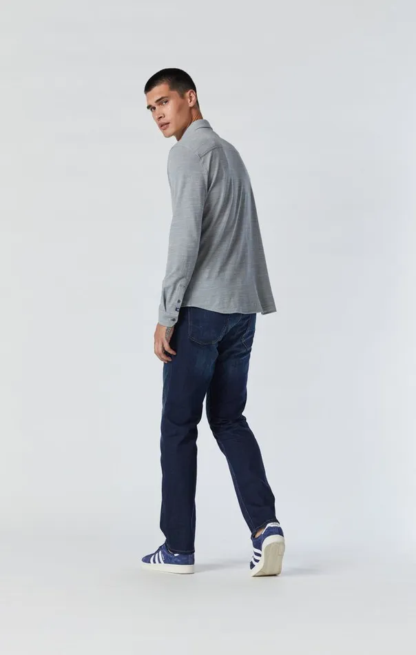 Zach Straight Leg In Dark Williamsburg Men Mavi Jeans Denim