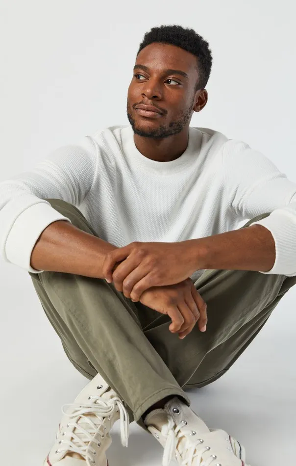 Zach Straight Leg In Dusty Olive Twill Men Mavi Jeans Pants