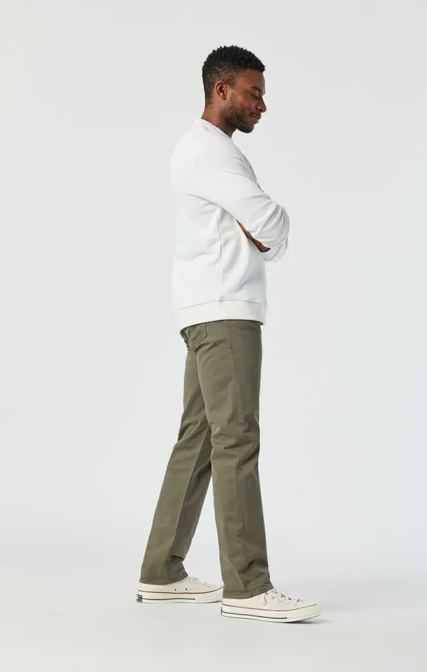 Zach Straight Leg In Dusty Olive Twill Men Mavi Jeans Pants Zach Straight Leg In Dusty Olive Twill Men Mavi Jeans Pants