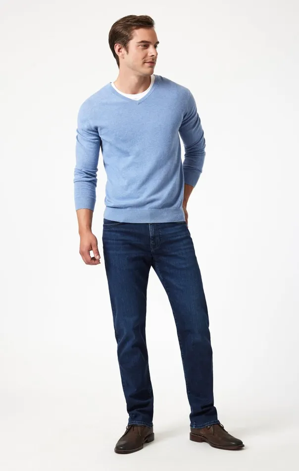 Zach Straight Leg In Ink Brushed Supermove Men Mavi Jeans Denim
