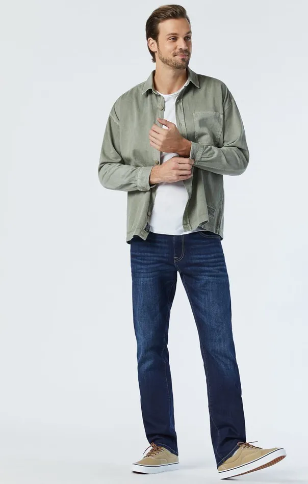 Zach Straight Leg Jeans In Dark Blue Nashville Men Mavi Jeans Denim