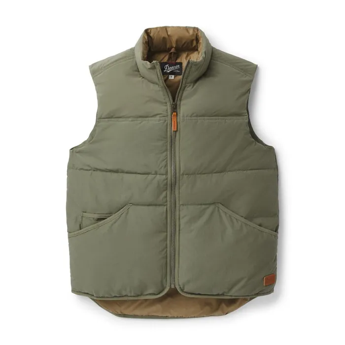 Zigzag Down Vest Dusty Olive MenWomen Danner Outerwear